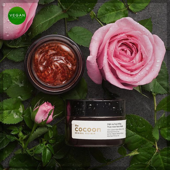 Mặt nạ hoa hồng cocoon 30ml (true rose face mask) thuần chay