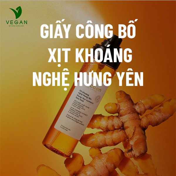 Giấy chứng nhận công bố sản phẩm Xịt khoáng nghệ Hưng Yên Cocoon sở y tế cấp phép