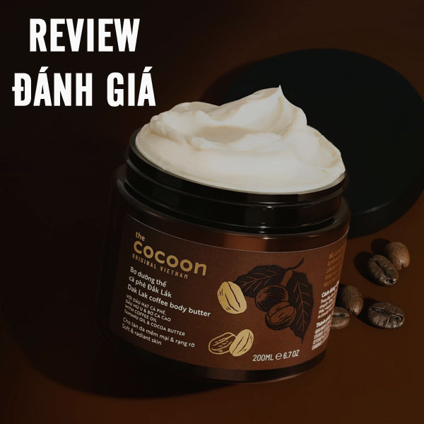 Hình ảnh video đánh giá review Bơ dưỡng thể cà phê Đắk Lắk Cocoon sử dụng như thế nào?